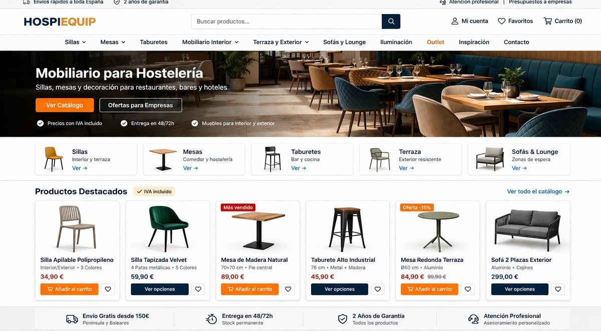 Tienda online mobiliario hostelería España